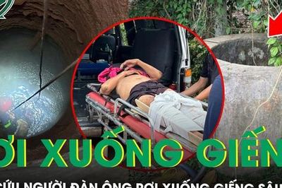 Hơn 1 tiếng nghẹt thở giải cứu người đàn ông rơi xuống giếng sâu 35m ở TP.HCM