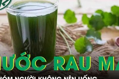Nước rau má tốt nhưng 6 nhóm người không nên uống