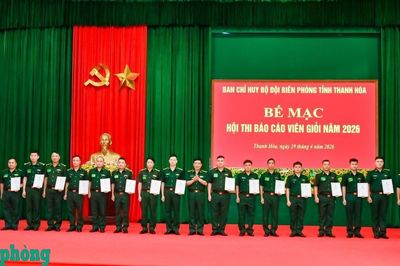 Hội thi Báo cáo viên giỏi các cấp năm 2026 tạo đà vững chắc hướng tới hội thi cấp Bộ Tư lệnh Bộ đội Biên phòng