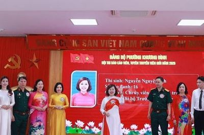 Sôi nổi Hội thi Báo cáo viên, tuyên truyền viên giỏi phường Khương Đình