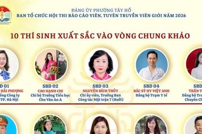10 gương mặt vào chung khảo Hội thi Báo cáo viên giỏi phường Tây Hồ 2026