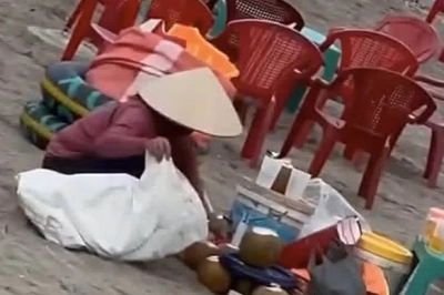 Đình chỉ hộ kinh doanh 'chặt chém', gom nước dừa thừa tại bãi tắm Hải Thịnh