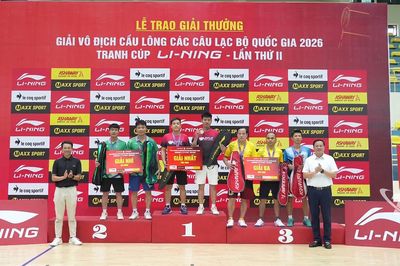 Thái Nguyên giành 8 huy chương tại Giải vô địch Cầu lông các CLB quốc gia 2026