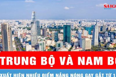 Từ 12-5, Trung bộ và Nam bộ xuất hiện nhiều điểm nắng nóng gay gắt