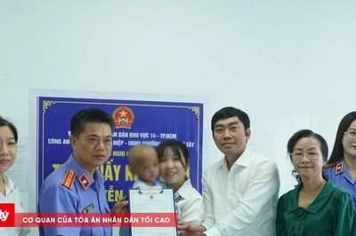 Trao giấy khai sinh cho bé trai 2 tuổi bị bạo hành