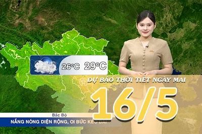 [Video] Dự báo thời tiết đêm nay và ngày mai ngày 16/5/2026: Mưa dông về chiều tối tại Nam Bộ, trong khi Trung Bộ và Bắc Bộ oi nóng