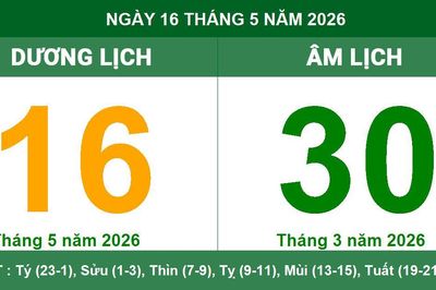 Lịch Âm Dương ngày 16/5/2026: Giờ hoàng đạo và lưu ý phong thủy cho ngày Canh Dần
