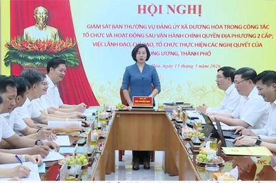 Đoàn giám sát của Ban Thường vụ Thành ủy làm việc tại xã Dương Hòa, phường Cửa Nam
