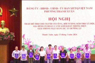 Phường Thanh Xuân hỗ trợ hộ chính sách, người khó khăn diện GPMB Vành đai 2,5