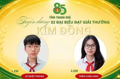 Thanh Hóa có 2 học sinh đạt Giải thưởng Kim Đồng năm học 2025-2026