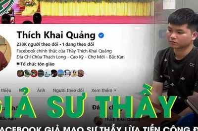 Thanh niên lập Facebook có tích xanh giả mạo sư thầy, lừa tiền công đức