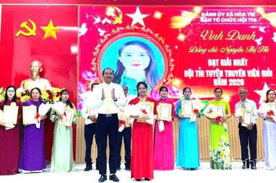 Đảng ủy xã Hòa Trí tổ chức Hội thi tuyên truyền viên giỏi năm 2026