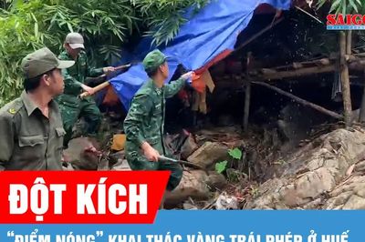 Đột kích 'điểm nóng' khai thác vàng trái phép ở Huế