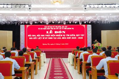 Đón các Đội quy tập hài cốt liệt sĩ 584 và 589 hoàn thành nhiệm vụ tại Lào mùa khô 2025-2026