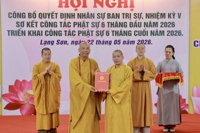 Công bố quyết định nhân sự Ban Trị sự Giáo hội Phật giáo Việt Nam tỉnh nhiệm kỳ 2026 - 2031