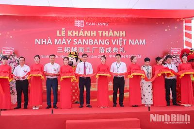 Công ty SanBang Việt Nam khánh thành Nhà máy sản xuất hàng dệt gia dụng tại KCN dệt may Rạng Đông
