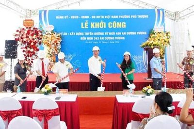 Phường Phú Thượng khởi công dự án đường nối ngõ 343 đến ngõ 409 An Dương Vương