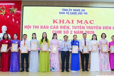Nghệ An khai mạc Hội thi báo cáo viên, tuyên truyền viên giỏi năm 2026, cụm số 2