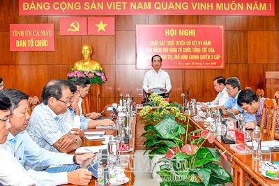 Ban Tổ chức Trung ương khảo sát mô hình chính quyền 3 cấp