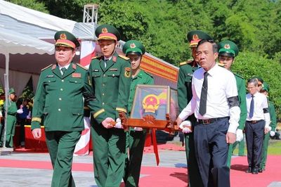 Thanh Hóa: Truy điệu, an táng 19 hài cốt liệt sĩ quân tình nguyện hy sinh tại Lào