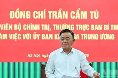 [Ảnh] Thường trực Ban Bí thư Trần Cẩm Tú làm việc với Ủy ban Kiểm tra Trung ương