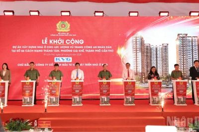 Bộ Công an khởi công dự án nhà ở dành cho lực lượng vũ trang tại Cần Thơ