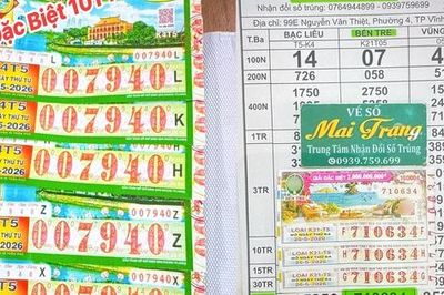 Nhiều người ở 2 tỉnh trúng 3 giải độc đắc xổ số miền Nam
