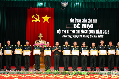 Binh chủng Công binh tổ chức bế mạc Hội thi bí thư chi bộ cơ quan năm 2026