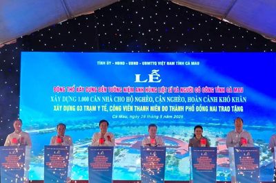 Đồng Nai hỗ trợ Cà Mau hơn 260 tỷ đồng xây trạm y tế, công viên thanh niên