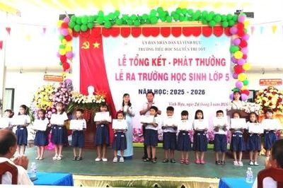 Xã Vĩnh Hựu: Trường Tiểu học Nguyễn Thị Tốt hoàn thành xuất sắc các chỉ tiêu năm học 2025 - 2026