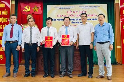 2 phường Quy Nhơn Đông và Diên Hồng ký kết giao ước kết nghĩa