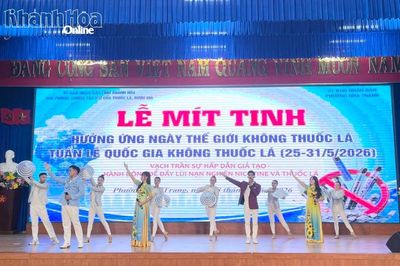 Mít tinh hưởng ứng Ngày Thế giới không thuốc lá