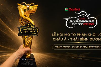 Lộ diện chiếc cúp dát vàng 24K tại Castrol Superbike Fest 2026