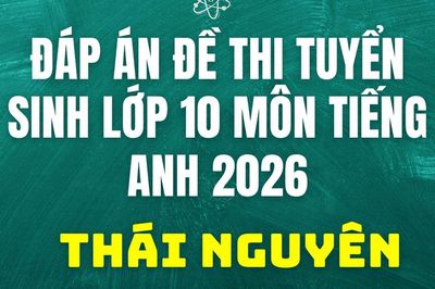 Đáp án đề thi tuyển sinh lớp 10 môn Tiếng Anh Thái Nguyên 2026
