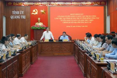 Khảo sát công tác tuyên giáo và dân vận khi thực hiện mô hình chính quyền địa phương 2 cấp