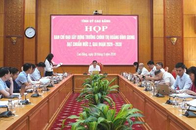 Họp Ban Chỉ đạo xây dựng Trường Chính trị Hoàng Đình Giong đạt chuẩn mức 2 giai đoạn 2026 - 2030