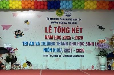 Xúc động lễ 'Tri ân và trưởng thành' cho học sinh của Trường Tiểu học Kim Đồng, phường Bình Tân