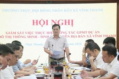 HĐND xã Vĩnh Thanh giám sát tiến độ giải phóng mặt bằng dự án Khu đô thị thông minh - sinh thái