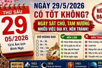 Lịch âm hôm nay 29/5: Ngày Sát Chủ, Tam Nương, những việc tuyệt đối nên tránh