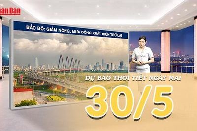 [Video] Dự báo thời tiết đêm nay và ngày mai ngày 30/5/2026: Mưa dông trở lại miền Bắc, oi nóng suy giảm tại miền Trung