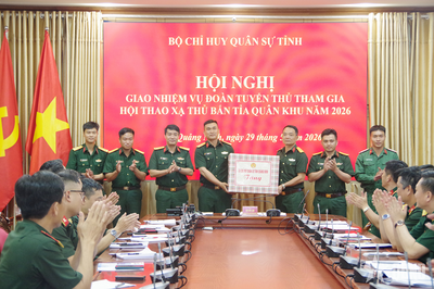 Đoàn tuyển thủ Bộ CHQS tỉnh Quảng Ninh sẵn sàng tham gia Hội thao Xạ thủ bắn tỉa Quân khu 3