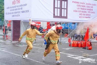 Đồng loạt tổ chức Hội thi nghiệp vụ chữa cháy và cứu nạn, cứu hộ 'tổ liên gia an toàn PCCC' tại 4 cụm thi