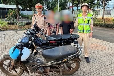 Cảnh sát giao thông truy bắt 2 đối tượng trộm cắp xe máy lúc rạng sáng