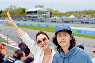 Hoa hậu Jennifer Phạm cùng con trai Bảo Nam cao 1,9m đi xem đua xe F1 tại Canada