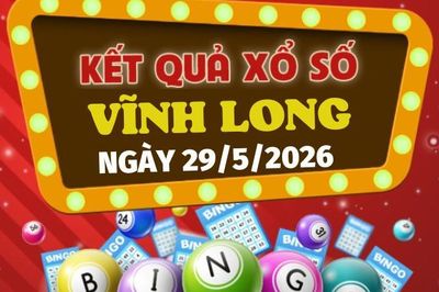 Trực tiếp kết quả xổ số Vĩnh Long hôm nay 29/5/2026 - XSVL 29/5