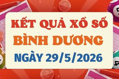 Trực tiếp kết quả xổ số Bình Dương hôm nay 29/5/2026 - XSBD 29/5