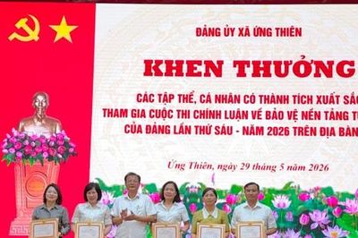 Xã Ứng Thiên biểu dương các điển hình tiêu biểu trong giải phóng mặt bằng