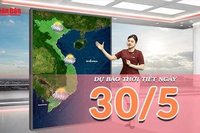 [Video] Dự báo thời tiết ngày 30/5/2026: Nắng bớt gay gắt tại Bắc Bộ, Nam Bộ gia tăng dông