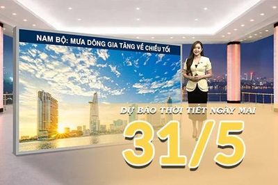 [Video] Dự báo thời tiết đêm nay và ngày mai ngày 31/5/2026: Bắc Bộ tăng nhiệt trở lại, Nam Bộ chiều tối mưa dông