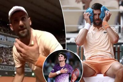 Djokovic cáu gắt với máy quay trong trận thua trước thần đồng Brazil tại Roland Garros